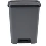 Curver COMPATTA Poubelle à pédale Duo 23 L + 23 L Gris anthracite Polypropylène