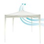 Color Baby Max-Air - Cenador plegable avec cheminée - Abri de jardin pliable - 300 x 300 x 250 cm - Acier et Tissu