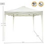 Color Baby Max-Air - Cenador plegable avec cheminée - Abri de jardin pliable - 300 x 300 x 250 cm - Acier et Tissu