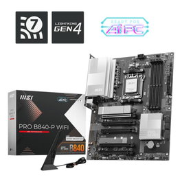 MSI PRO B840-P WiFi AMD B840 AM5 DDR5 ATX Carte mère avec Wi-Fi 7 Bluetooth 5.4 2.5G Ethernet