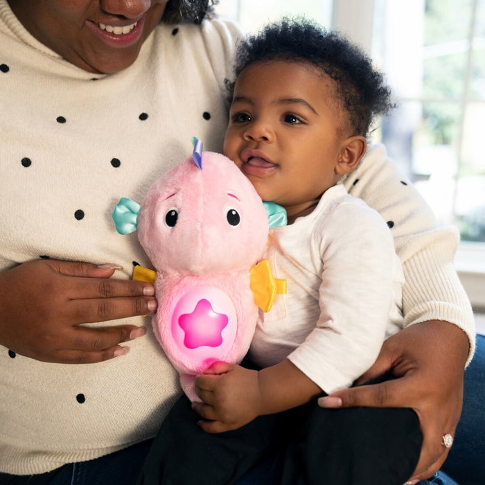Baby Einstein Veilleuse Sea Dreams Seahorse Rose en peluche avec technologie Cry Reply Baby Einstein Veilleuse Sea Dreams Seahorse Rose en peluche avec technologie Cry Reply