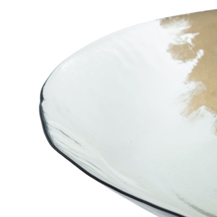 Centre de Table Doré Verre 39 x 39 x 6,5 cm