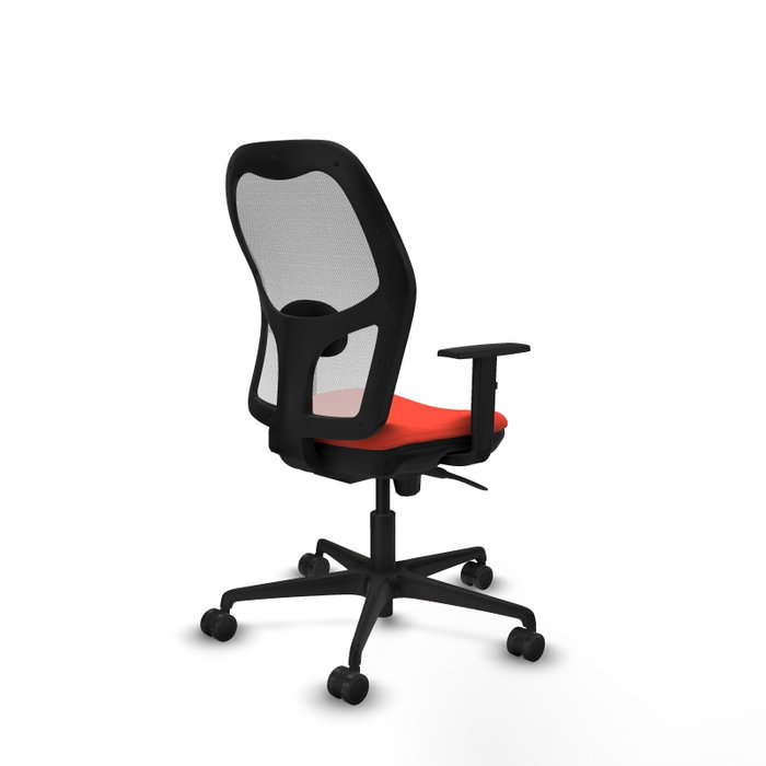 Piqueras y Crespo Chaise de Bureau Jorquera Orange Foncé et Blanc