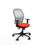 Piqueras y Crespo Chaise de Bureau Jorquera Orange Foncé et Blanc