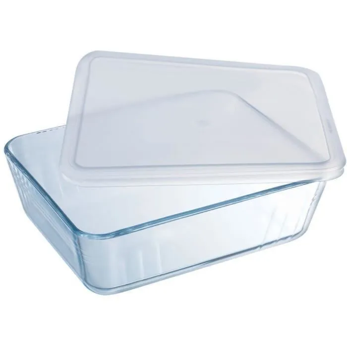 Pyrex 1451004 - Boîte de conservation rectangulaire en verre borosilicate, 19 x 14 cm, couvercle plastique - Pour four, micro-ondes, frigo et congélateur Pyrex 1451004 - Boîte de conservation rectangulaire en verre borosilicate, 19 x 14 cm, couvercle plastique - Pour four, micro-ondes, frigo et congélateur