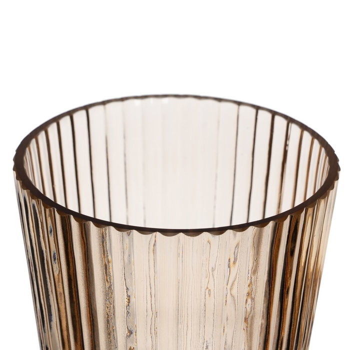BigBuy Home Vase Marron Verre 15 x 15 x 24,5 cm