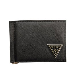Guess Portefeuille pour hommes New Boston SM2513LEA22 en textile noir - Accessoire de mode