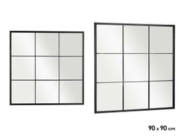 Giftdecor Miroir Vantail Noir 90x90 cm