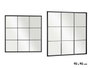 Giftdecor Miroir Vantail Noir 90x90 cm