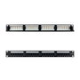 NANOCABLE Commutateur Réseau Armoire CAT.6A UTP 19 pouces 1U Dual 24 Ports