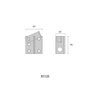Loquet de porte EDM 85328 45 x 45 mm Gauche