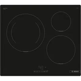 Bosch PUJ611BB5E Série 4 - Table de cuisson induction 60 cm noir - 3 foyers - Dimensions 60 x 52.2 cm