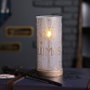 WIDDOP & CO Lampe Tubulaire Lumos Harry Potter à LED - 20 cm avec Base en Bois et Alimentation par Piles
