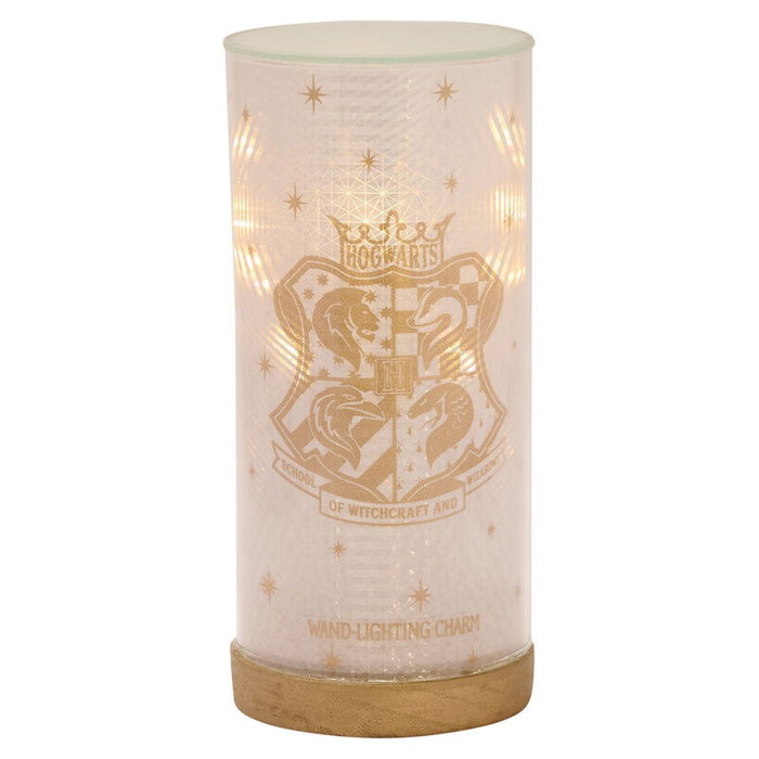 WIDDOP & CO Lampe Tubulaire Lumos Harry Potter à LED - 20 cm avec Base en Bois et Alimentation par Piles