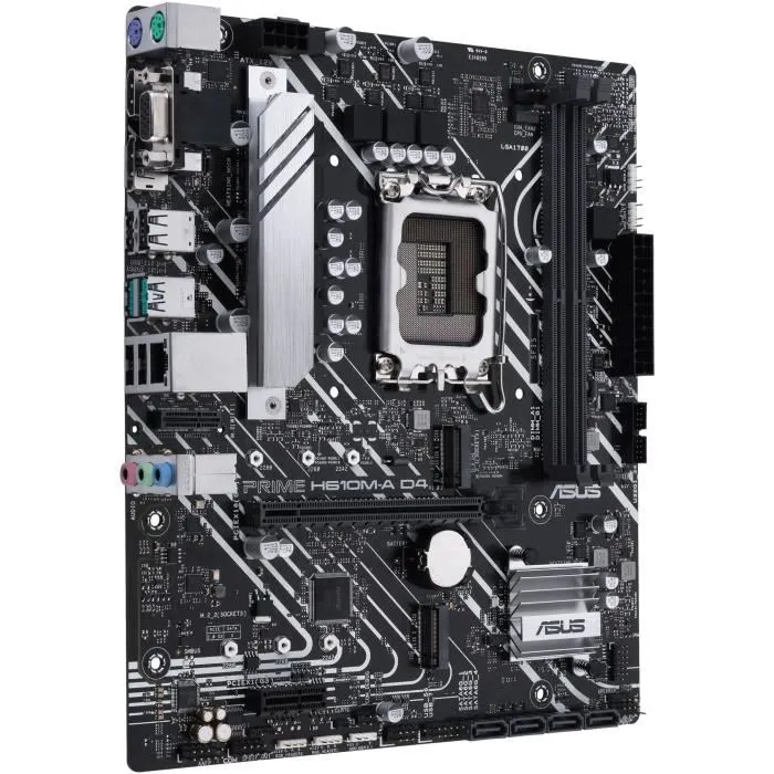 ASUS Carte mère PRIME H610M-A D4-CSM micro-ATX LGA 1700 Intel H610, DDR4, M.2, SATA III ASUS Carte mère PRIME H610M-A D4-CSM micro-ATX LGA 1700 Intel H610, DDR4, M.2, SATA III
