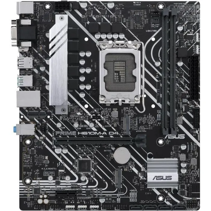 ASUS Carte mère PRIME H610M-A D4-CSM micro-ATX LGA 1700 Intel H610, DDR4, M.2, SATA III ASUS Carte mère PRIME H610M-A D4-CSM micro-ATX LGA 1700 Intel H610, DDR4, M.2, SATA III