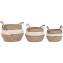 Home ESPRIT Set de paniers Pêche Naturel Fibre naturelle (3 Pièces)