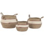 Home ESPRIT Set de paniers Pêche Naturel Fibre naturelle (3 Pièces)