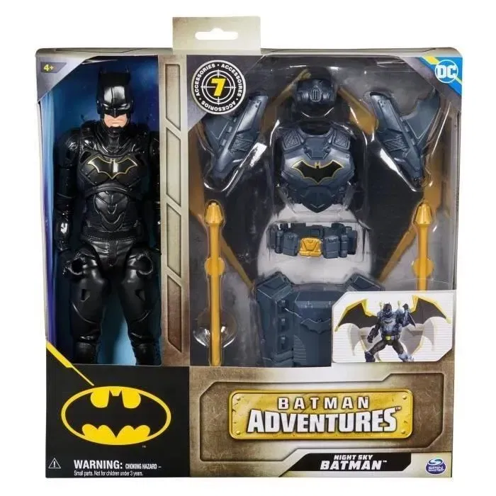 Spin Master Figurine Batman Adventures Chevalier Noir 30 cm Articulée avec Accessoires Ailes Extensibles Spin Master Figurine Batman Adventures Chevalier Noir 30 cm Articulée avec Accessoires Ailes Extensibles