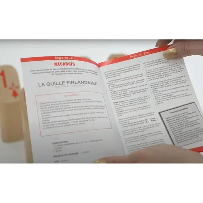 Mecabois Jeu de Quilles Finlandaises en Bois PEFC 12 Pièces avec Maillet et Boule - Jeu d'Adresse pour Enfants dès 6 Ans Mecabois Jeu de Quilles Finlandaises en Bois PEFC 12 Pièces avec Maillet et Boule - Jeu d'Adresse pour Enfants dès 6 Ans