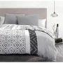 Home Linge Passion Parure de couette microfibre ETHNO 140x200 cm, housse + taie d'oreiller 63x63 cm, gris