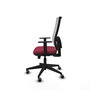 Piqueras y Crespo Chaise de Bureau Horna, Granat et Blanc