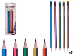 PINCELLO Set 5 Lapices Rayas Goma
