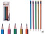 Pincello Lot de 5 crayons à rayures avec gomme 24.5x0.5x8 cm (Set de 48)