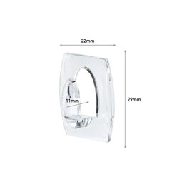 3M 17006clr Command Mini Crochets Transparents 22 x 29 x 11 mm 6 Pièces + 8 Bandes Max 225 g