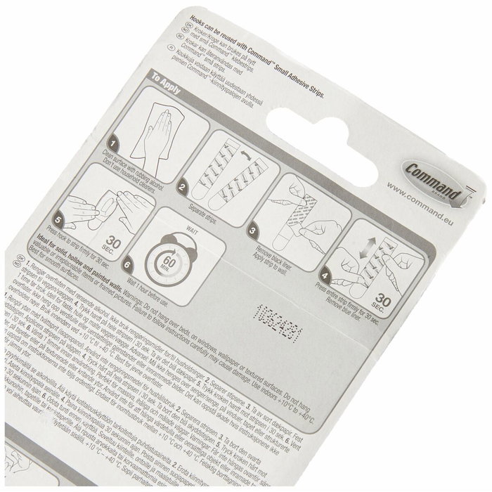 Crochet pour suspendre 3M 225 g Transparent Plastique (6 Unités)