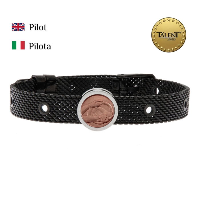 Bracelet Unisexe Pilot Talent Jewels TJA-1-14-02-2-235 Noir Bracelet Unisexe Pilot Talent Jewels TJA-1-14-02-2-235 Noir
