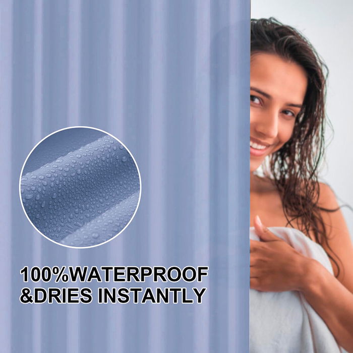 Rideau de Douche Exma basic azul Bleu PVC 180 x 180 cm