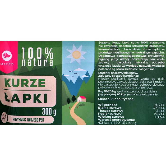 Maced Snack pour chiens Poulet 300 g Maced Snack pour chiens Poulet 300 g