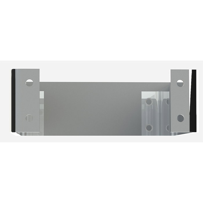 Q&Q Uxia - Pied métallique pour sofa et meuble, finition chrome, 120 mm de hauteur, dimensions 150x50 mm