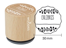 Woodies Tampon Exlibris modèle 2 en bois et caoutchouc