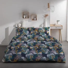 Today Sunshine 15.35 - Parure de lit 2 personnes 240 x 260 cm - Housse de couette et 2 taies - 100% coton imprimé