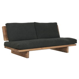 Canapé Home ESPRIT Noir Naturel 195 x 90 x 78 cm