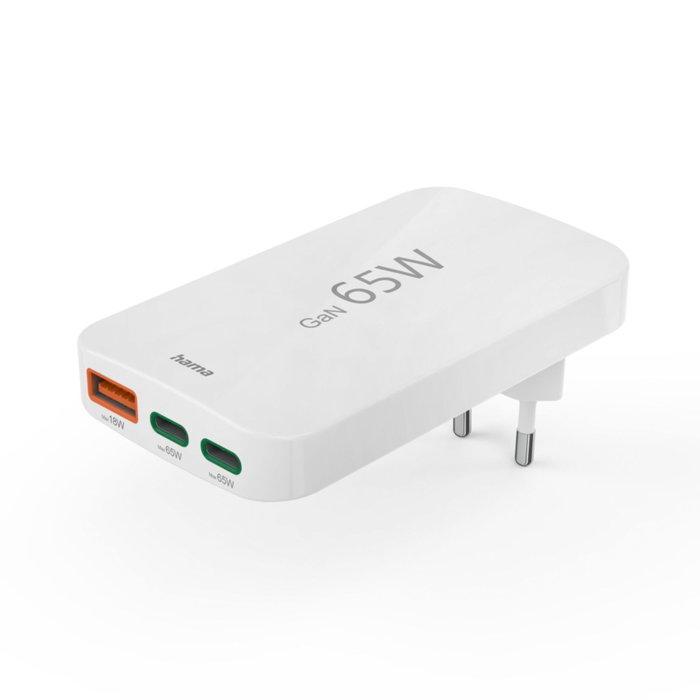 Hama Chargeur mural 00201976 Blanc 65 W avec 3 ports USB