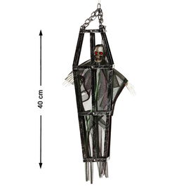 Esqueleto Enjaulado Decoratif Figurine Réaliste Halloween 40 x 13 cm Décor Horreur