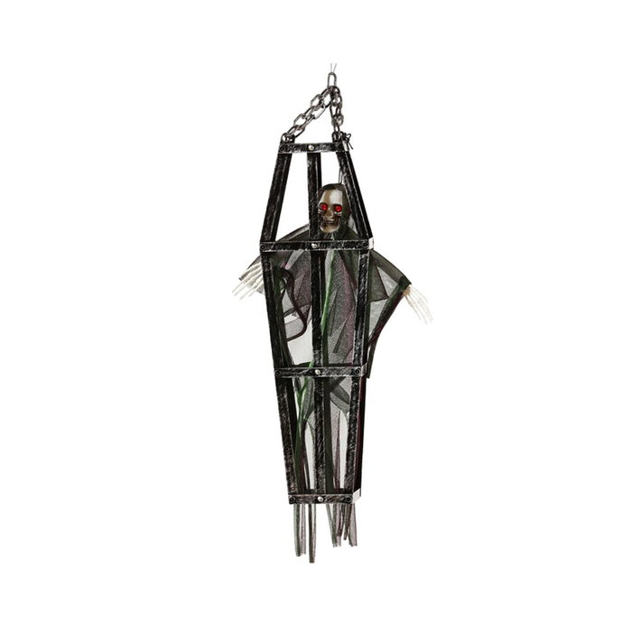 BigBuy Home Décoration d'Halloween Squelette en Cage 40 x 13 cm