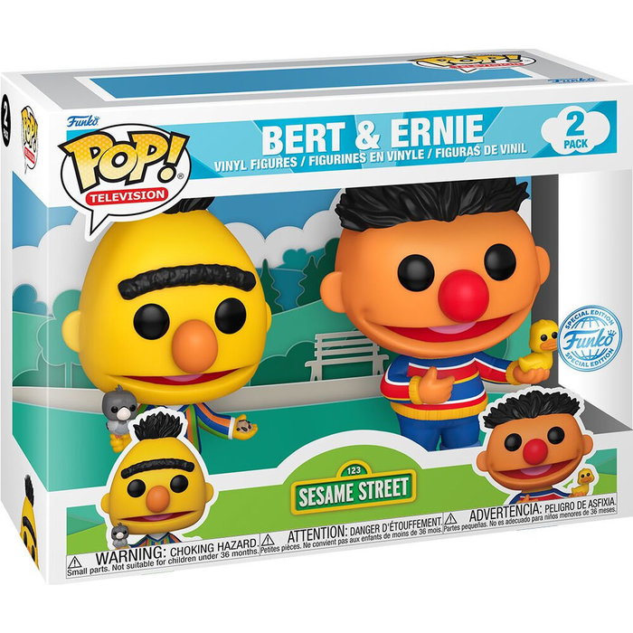 Funko - Blister de 2 figurines Pop! Sesame Street - Ernie et Bert - Exclusive