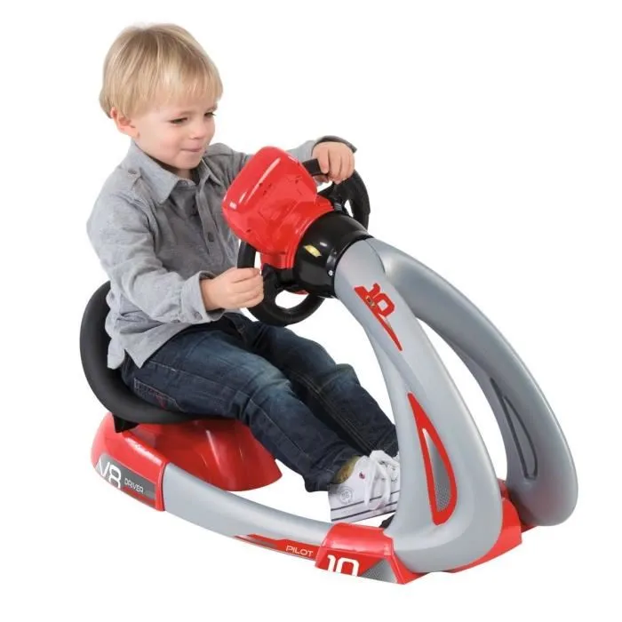 Smoby 370206 - Simulateur de conduite Pilot V8, volant électronique avec écran rétroéclairé, 3 positions et sons - Rouge et noir Smoby 370206 - Simulateur de conduite Pilot V8, volant électronique avec écran rétroéclairé, 3 positions et sons - Rouge et noir