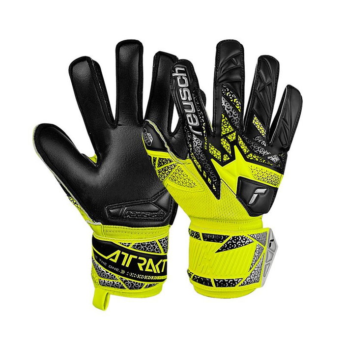 Gants de Gardien de But Reusch Attrakt Silver Jaune 9-10 Ans