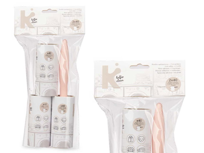 Arte Regal Rouleau Anti-Peluches 2 Recharges 40 Feuilles Couleurs Assorties 13x28x4 cm (Set de 24)