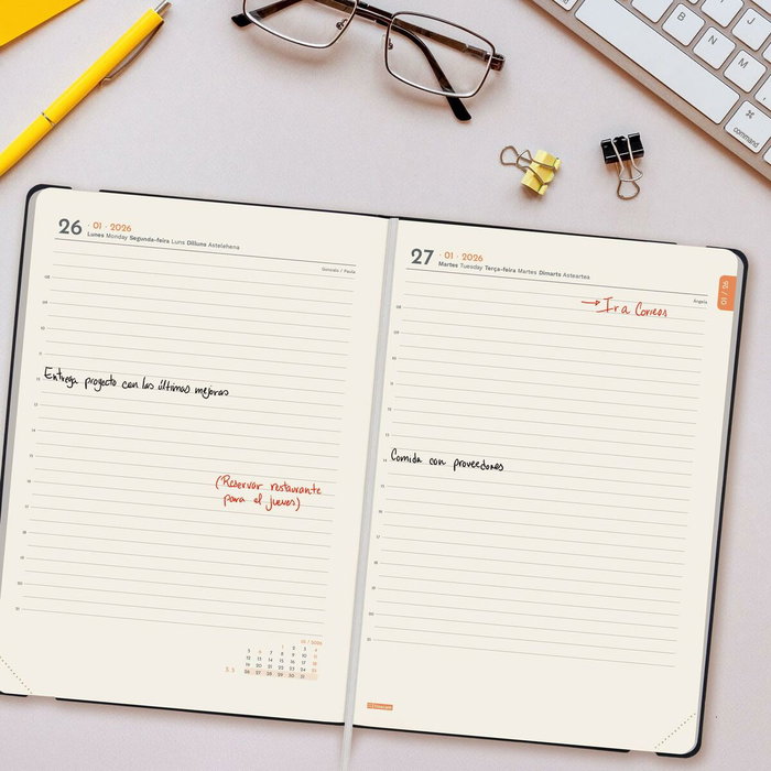 Agenda Finocam FLEXI Noir A5 14,8 x 21 cm 2026 Agenda Finocam FLEXI Noir A5 14,8 x 21 cm 2026