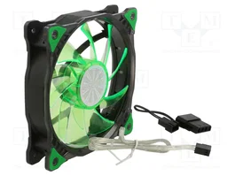 Akasa Ventilateur axial vert 120x120x25mm avec LED