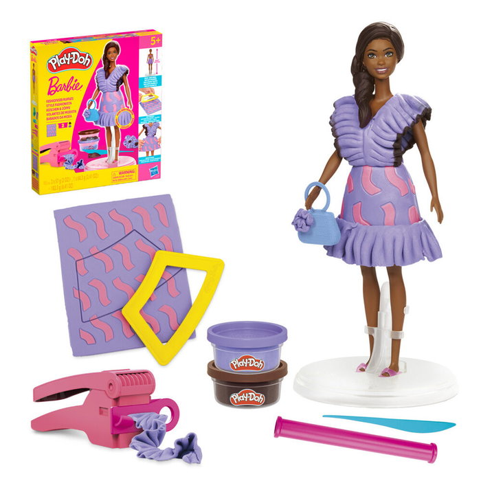 Play-Doh Barbie Style fashionista, coffret de pâte à modeler multicolore