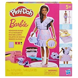 Play-Doh Coffret de Pâte à Modeler Barbie Style Fashionista, Jeu Créatif Multicolore pour Enfants à partir de 3 Ans