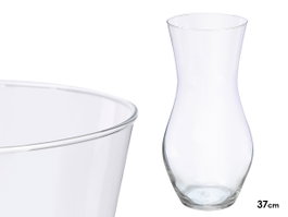 GIFTDECOR Vase en verre bombé transparent 37cm
