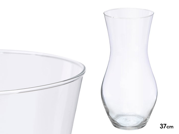 GIFTDECOR Vase en Verre Bombé Transparent 37 cm - 17x36.5x17 cm (Set de 4) GIFTDECOR Vase en Verre Bombé Transparent 37 cm - 17x36.5x17 cm (Set de 4)